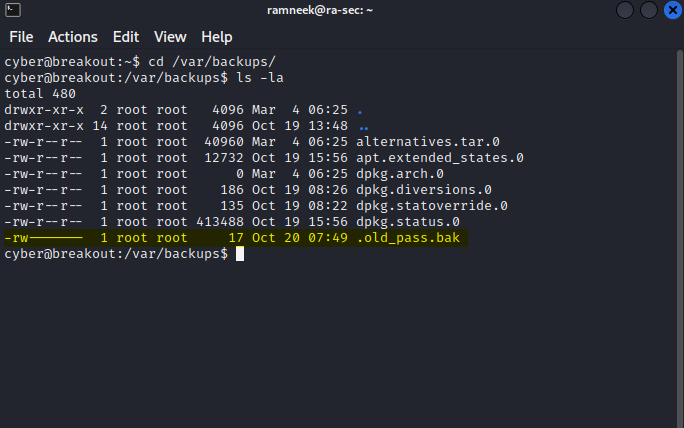 Vulnhub - Empire Breakout Writeup | Ra-Sec